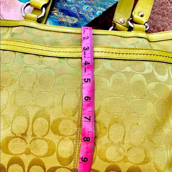 Coach Tote, Hobo and Bigger Wristlet. Brilliant Lime Green! - Picture 6 of 13